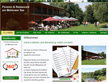 Tablet Screenshot of pension-mahlowersee.de